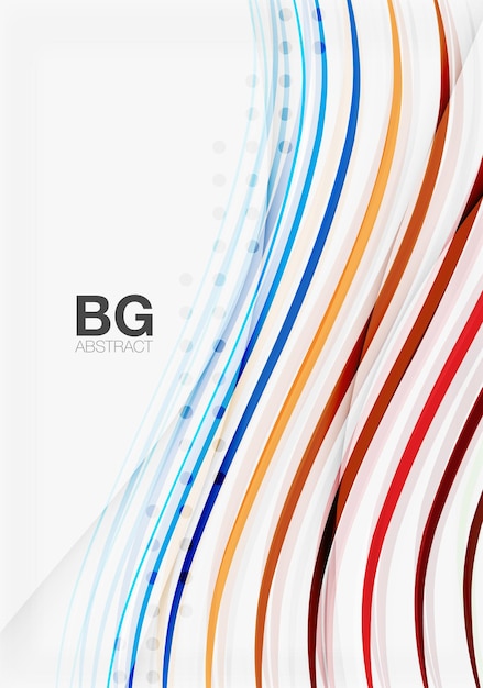 Våglinjer abstrakt bakgrund Vektor mallbakgrund för arbetsflödeslayout diagram nummeralternativ eller webbdesign