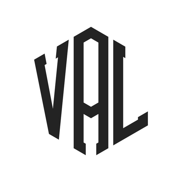 VAL Logo Design Initial Letter VAL Monogram Logo using Hexagon shape
