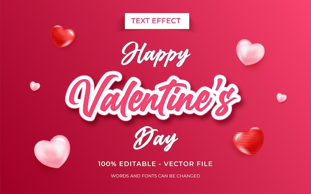 valentine text effect text style editable text effect