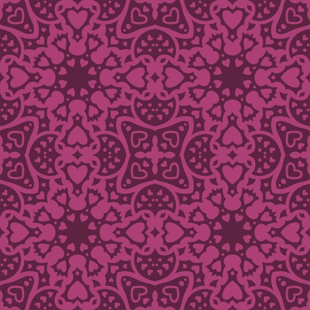 Valentine vector art with purple tile pattern