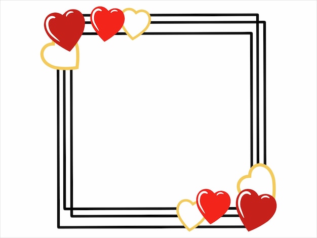 Valentines Day Frame Heart Background