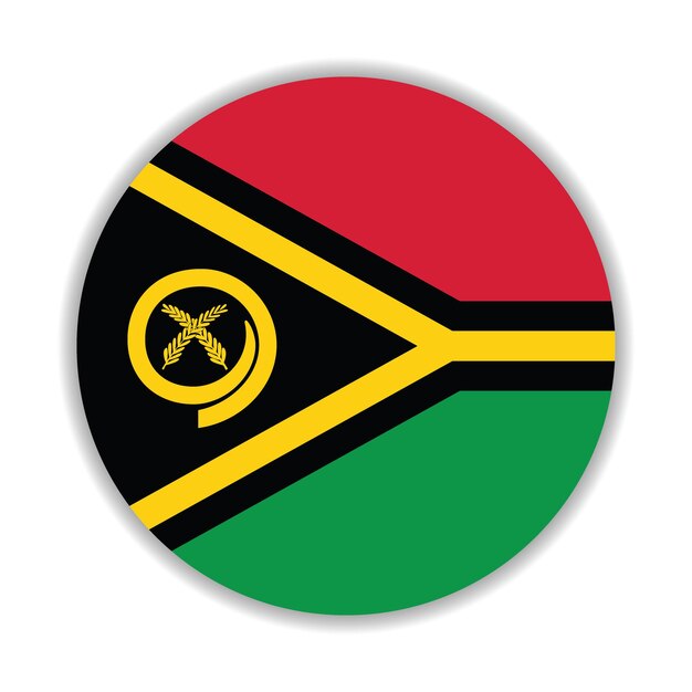 Vanuatu circle flag logo icon computer vector illustration design