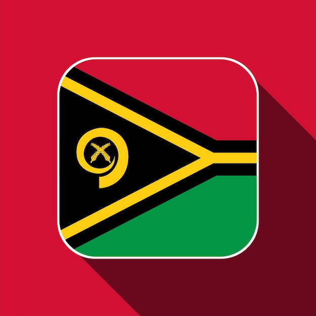 Vanuatu flag official colors Vector illustration