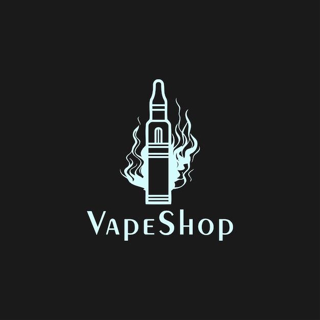 Vape template Vector retro style emblem with vaping attributes Vector