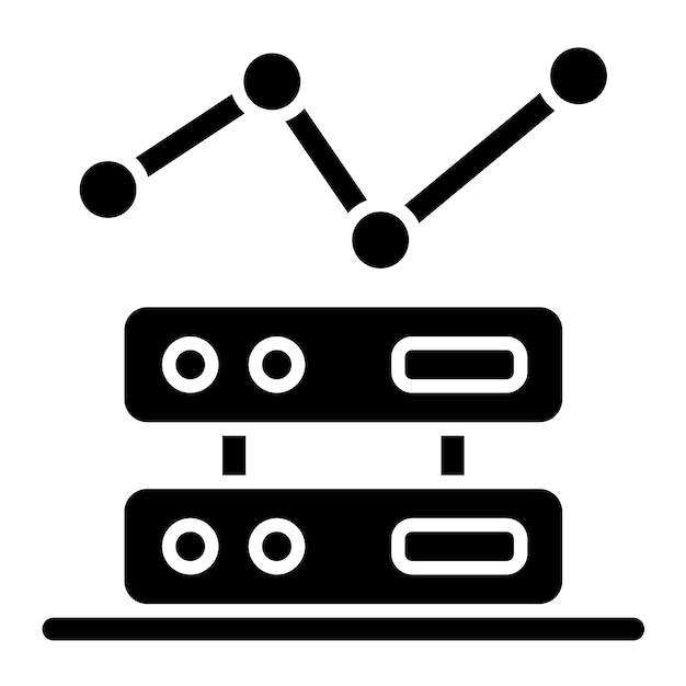 Variability Glyph Solid Black Illustration