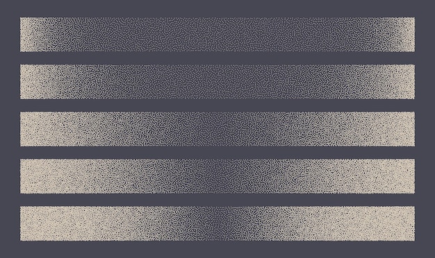 Various stipple gradients vector brushes set design elements abstract background