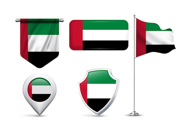 Various UAE Flag Representations
