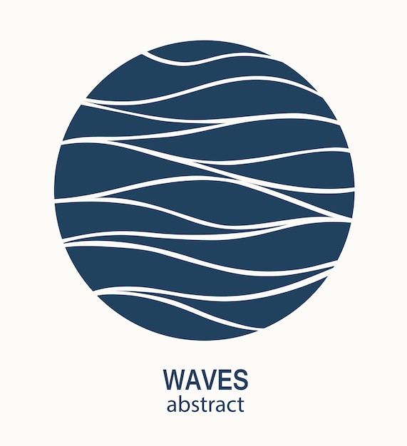 Vattenvågslogotyp abstrakt design Kosmetika Surf Sport Logotypkoncept Fyrkantig vattenikon