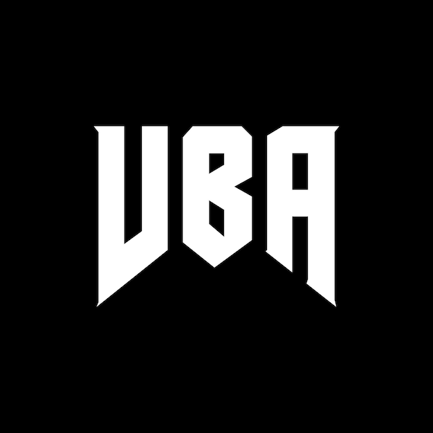 VBA bokstavslogotypdesign för teknikföretag VBA logotypdesign svart och vit färgkombination VBA logotyp VBA vektor VBA design VBA ikon VBA alfabet VBA typografi logotypdesign