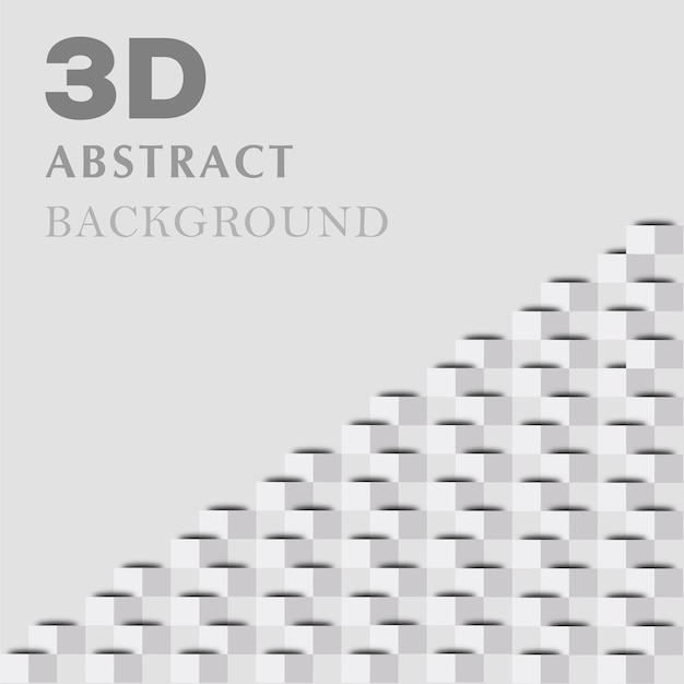 Vector 3d abstract white background concept