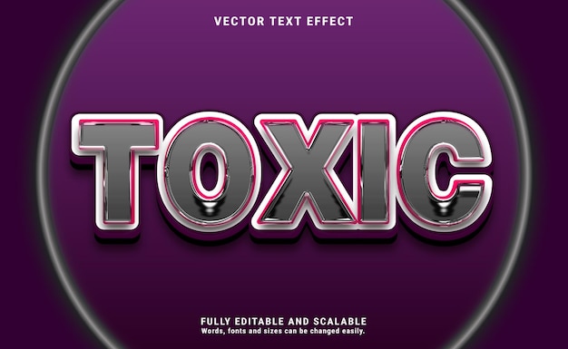 vector 3d editable text effect style