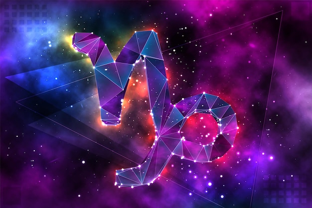 Vector 3d object on space background