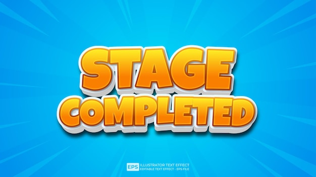 vector 3d text stage complete editable text effect font
