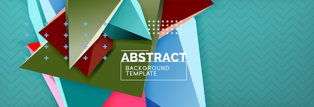 vector 3d triangular shapes abstract background origami futuristic template with lines