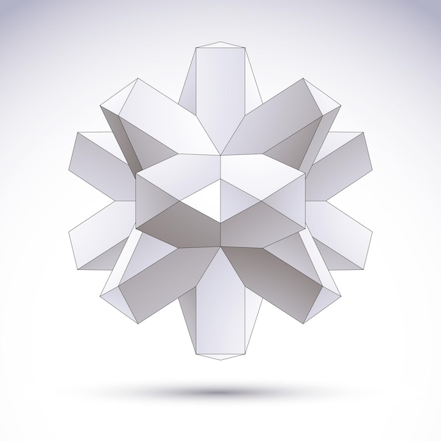 Vector abstract 3D object, design element template for technology theme projects, clear eps 8.