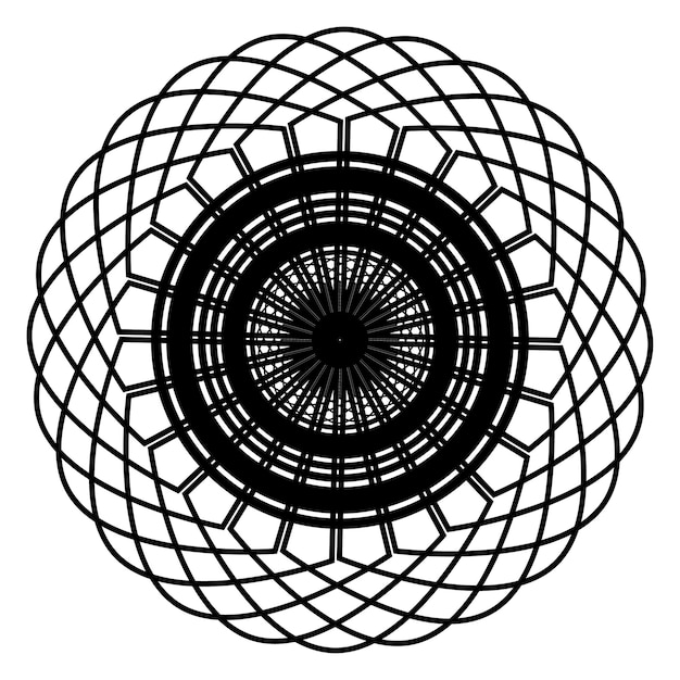 vector abstract art mandala art circle coloring decoration decorative design ethnic floral
