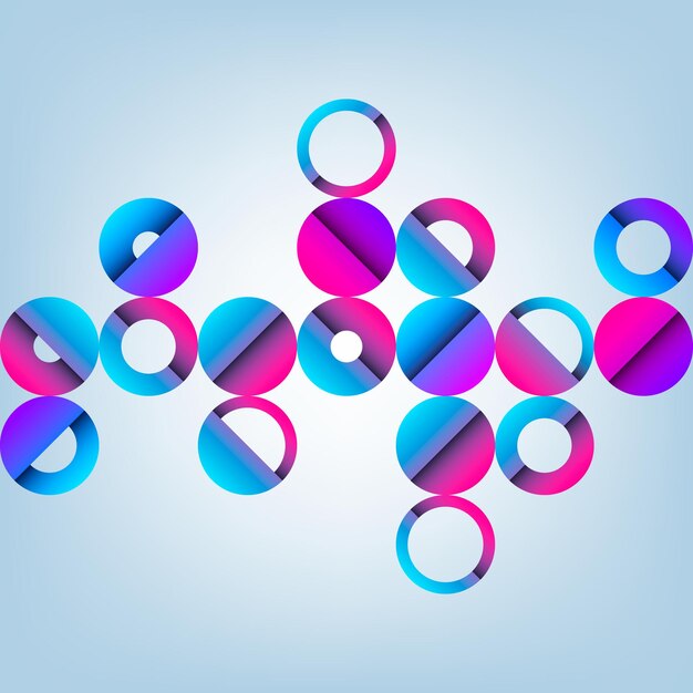 Vector abstract background Illustration with random circles