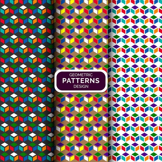 Vector abstract background template with colorful triangles