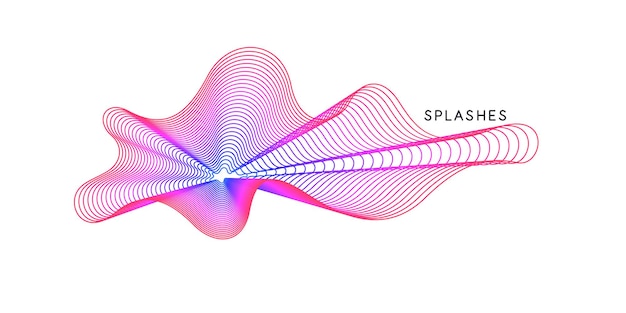 Vector abstract background with dynamic waves and lines. Illustration suitable for design
