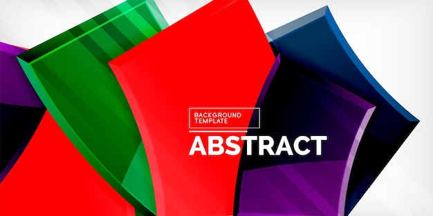Vector abstract color geometric shapes Illustration For Wallpaper Banner Background Card Book Illustration landing page