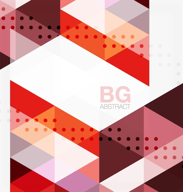 Vector abstract colorful triangle repetition Vector template background for workflow layout diagram number options or web design