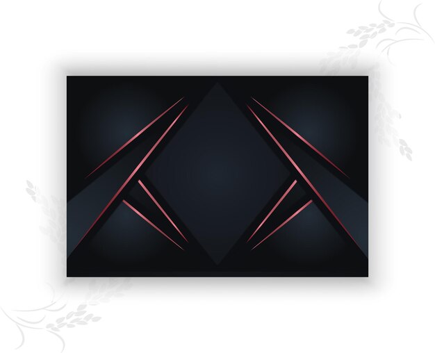Vector abstract dark background with simple red lines element