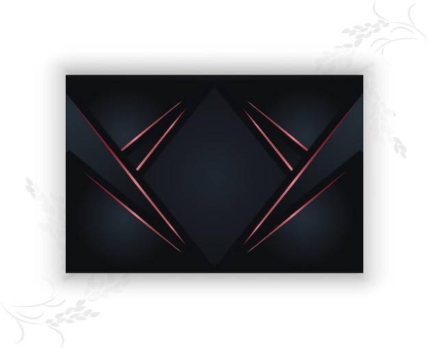 Vector abstract dark background with simple red lines element