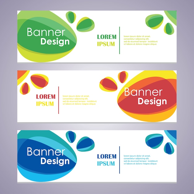 Vector abstract design web banner template
