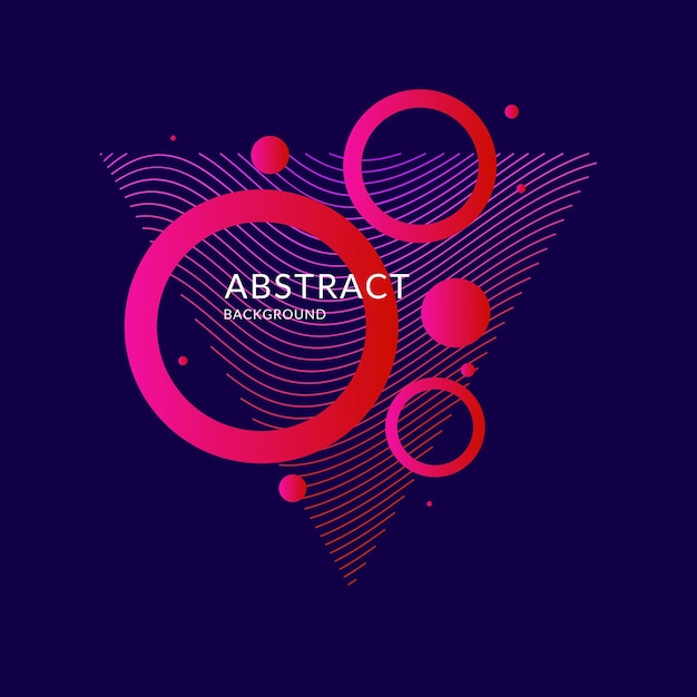 Vector abstract element with dynamic waves. Illustration suitable for design