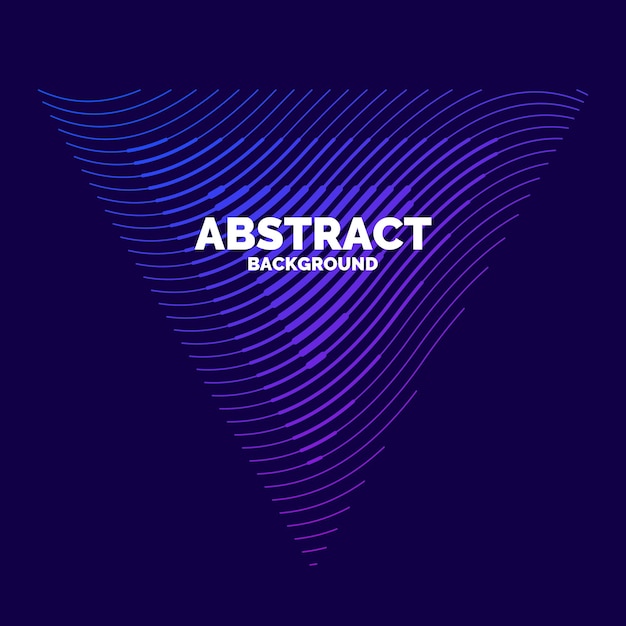 Vector abstract element with dynamic waves. Illustration suitable for design
