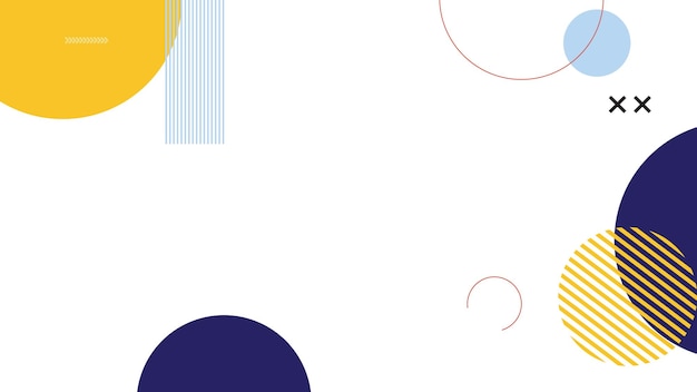 Vector abstract flat colorful geometric memphis shapes background