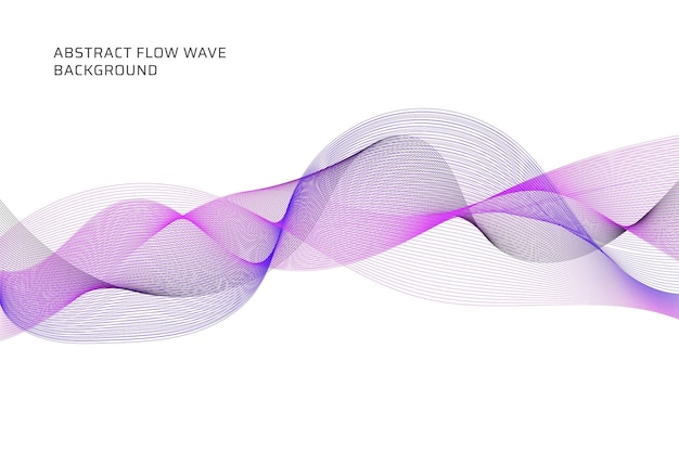 Vector abstract flow wave lines background