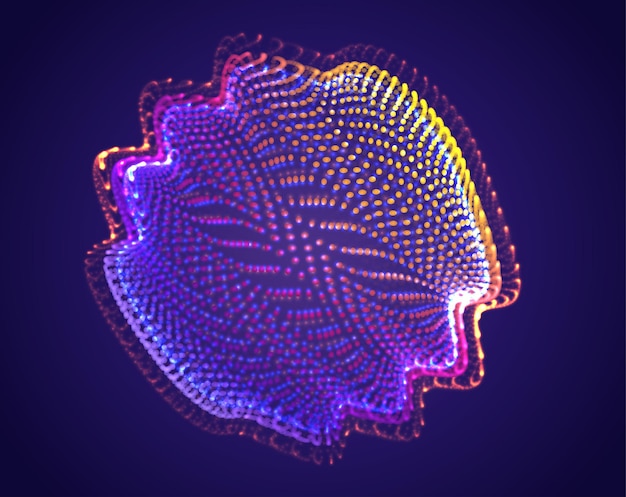vector abstract form. bright colors and highlights. neon rainbow.