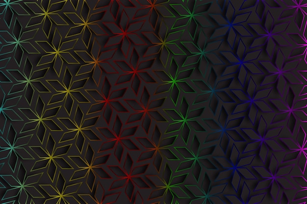 Vector abstract geometric shape with a 3d pattern