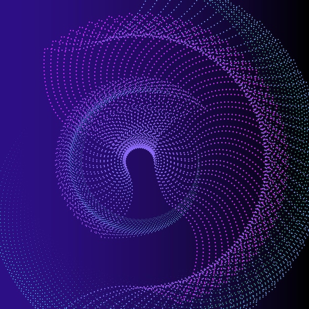 Vector abstract halftone spiral background