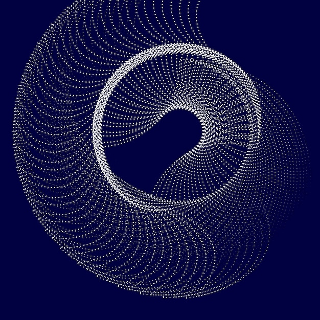 Vector abstract halftone spiral background
