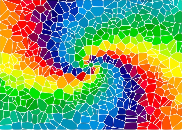 Vector abstract rainbow stained glass background