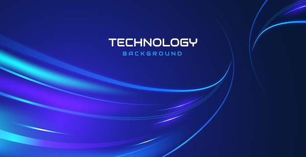 Vector abstract technology light lines background
