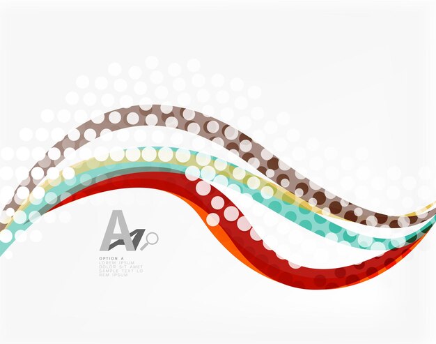 Vector abstract wave lines background Template background for workflow layout diagram number options or web design