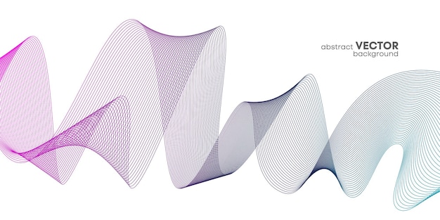 Vector abstract wave lines isolated on a white background Design elements for technology science