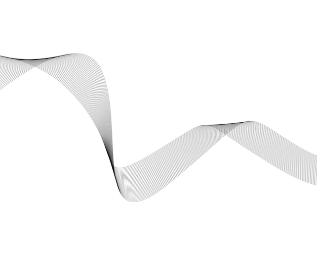 vector abstract wavy lines on white background abstract vector background