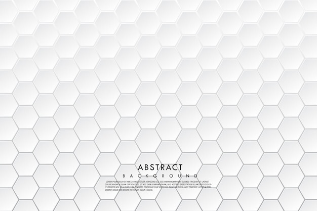 Vector abstract white and gray hexagon pattern Geometric background