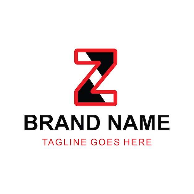 Vector alphabet z triangle stripes logo