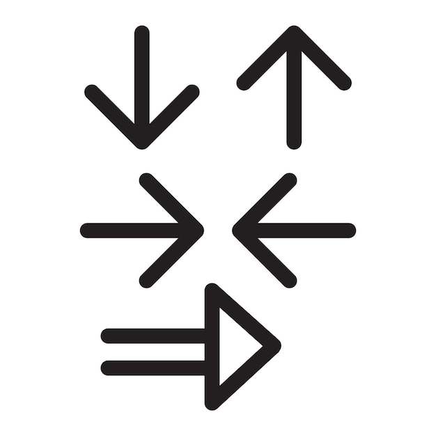 vector arrow icon black business sticker direction symbol vector set