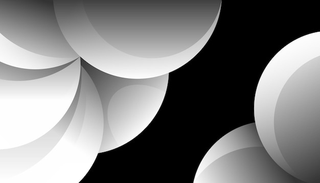 Vector background abstract gradient black white design round modern
