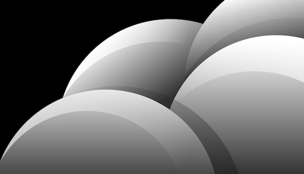 Vector background abstract gradient black white design round modern