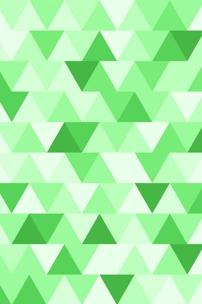 Vector background from a gradient of triangles of green colors of shades