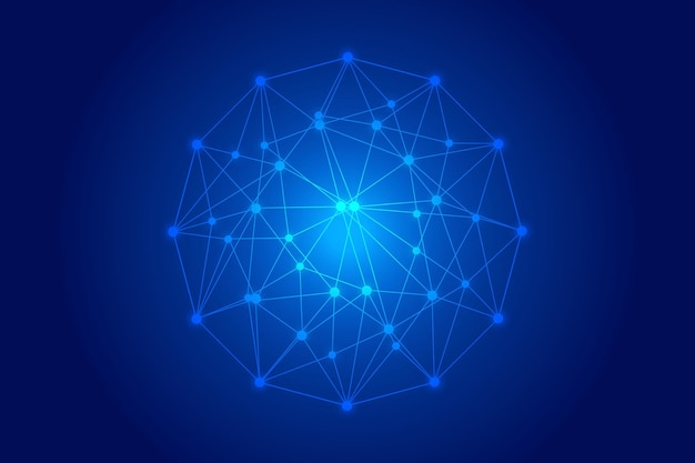 Vector background of polygon molecular structure style