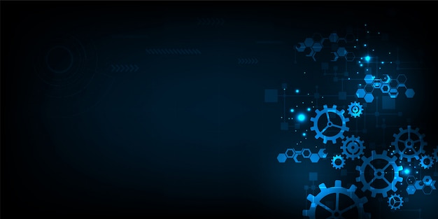 vector background technology in the concept of mechanical.