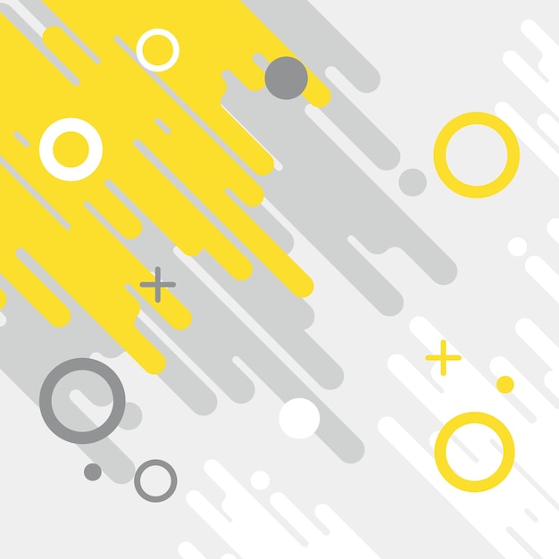 Vector Background With Abstract Yellow And Grey Shapes Isolated On Transparent Background